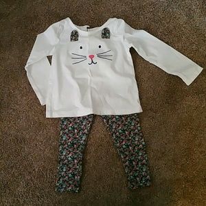 Toddler girl bunny/floral set